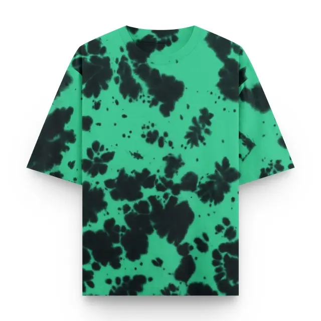 Green-black-tie-and-dye-oversized-t-shirt-qikink.webp